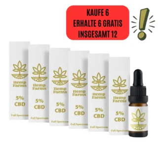 CBD Öl Full Spectrum – Super-Kombo 6 x 5% (3000mg)