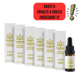 CBD Öl Full Spectrum – Super-Kombo 6 x 15% (9000mg)