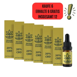 CBD Öl Full Spectrum – Super-Kombo 6 x 20% (12000mg)