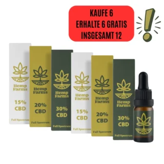 CBD Öl Super-Kombo – (2 x 15%) + (2 x 20%) + (2 x 30%)