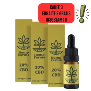 CBD Öl Hemp Farms Combo 20%+20%+20% 30ml. Full Spectrum